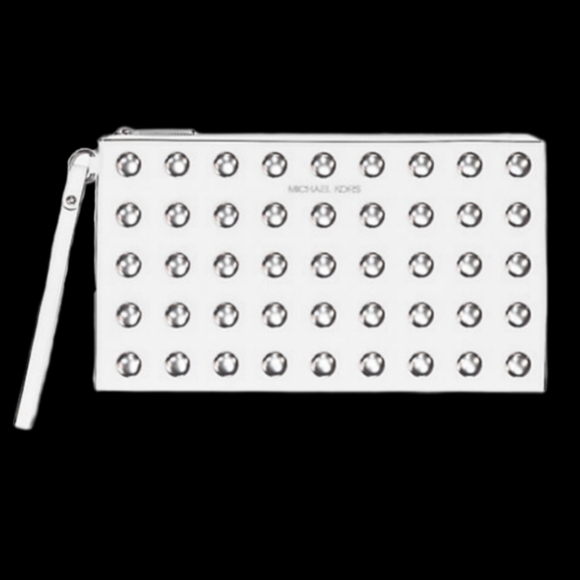 Michael Kors White Studded Wristlet - Picture 1 of 5